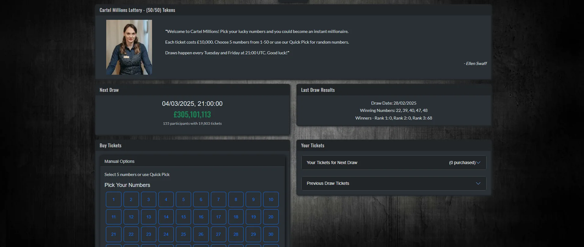 Various bits of evidence sit on a table beside a notepad and nearly empty cup of coffee